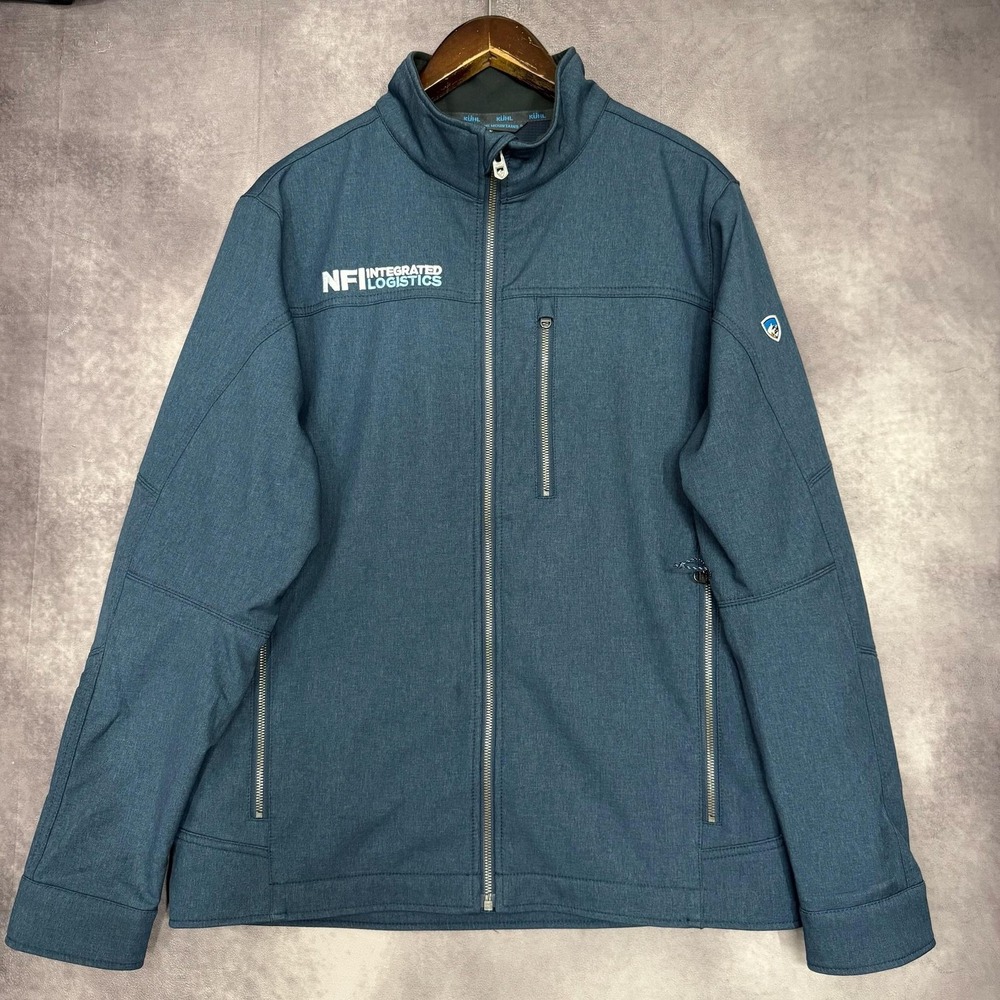 Kuhl Impakt Jacket Men Size Large Blue Softshell‎ Full Zip Logo
